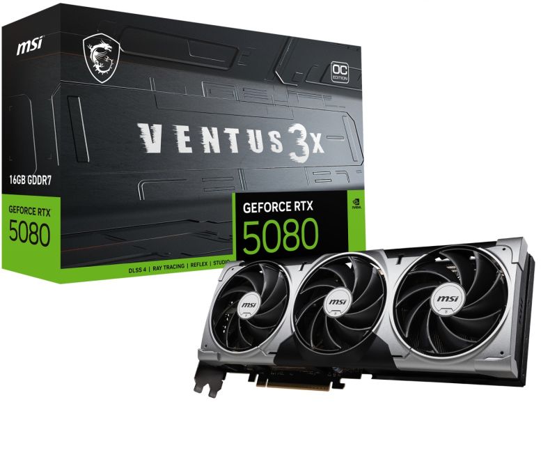MSI GeForce RTX 5080 Ventus 3X OC 16GB GDDR7 DLSS4
