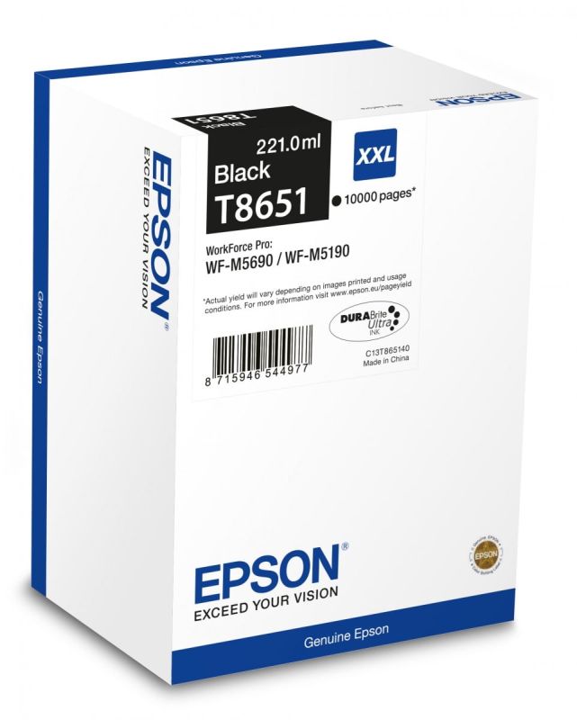 Epson C13T865140 Extra High Yield Black Ink Cartridge 10000 Pages