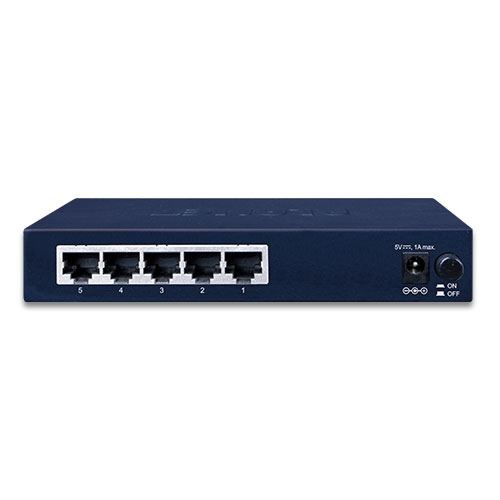 Planet 5-Port (5x 1GbE RJ45 ports) Desktop Switch (Metal) unmanaged