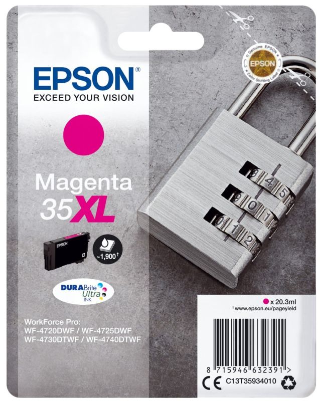 Epson Padlock C13T35934010 ink cartridge 1 pc(s) Original High (XL) Yield Magenta