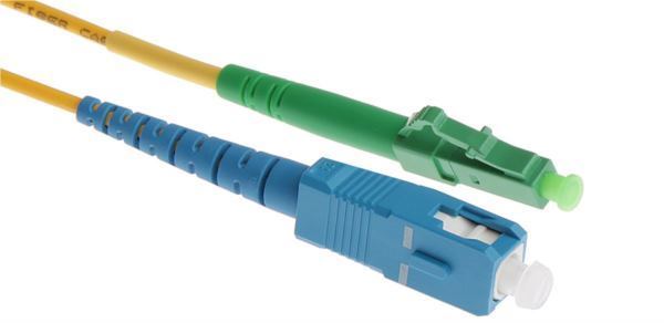 NFO Patch cord, LC APC-SC UPC, Singlemode 9 125, G.657A2, Simplex, 3m