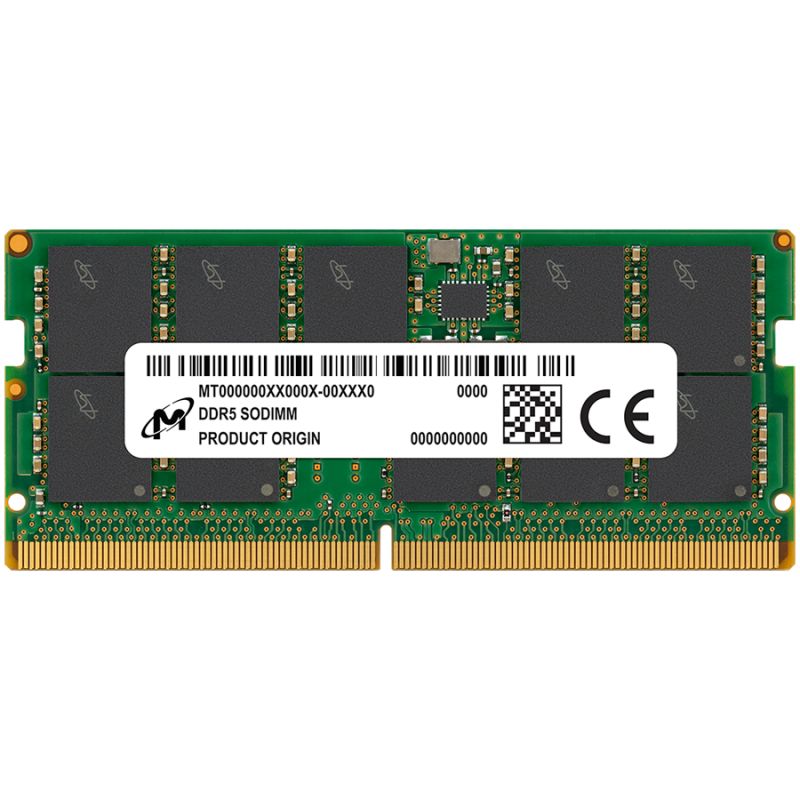 MICRON DDR5 ECC SODIMM 16GB 1Rx8 5600 CL46 (16Gbit) (Single Pack)