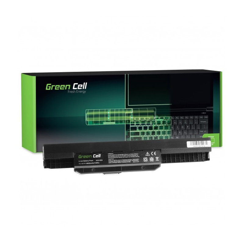 Green Cell (AS05) baterija 6600 mAh, 10.8V (11.1V) A32-K53 za Asus K53/ K53E/ K53S/ K53SV/ X53/ X53S/ X53U/ X54/ X54C/ X54H