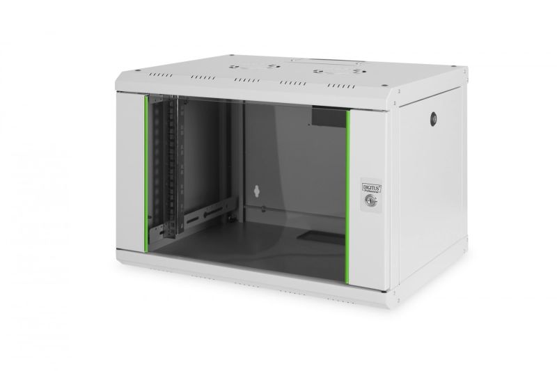 7U wall mounting cabinet, Unique 420x600x450 mm, color grey (RAL 7035)