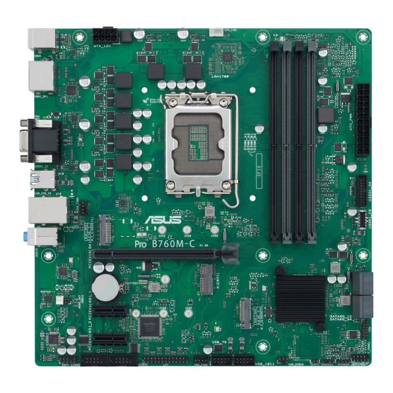 ASUS PRO B760M-C-CSM | B760, LGA1700, DDR5, M.2, SATA, mATX