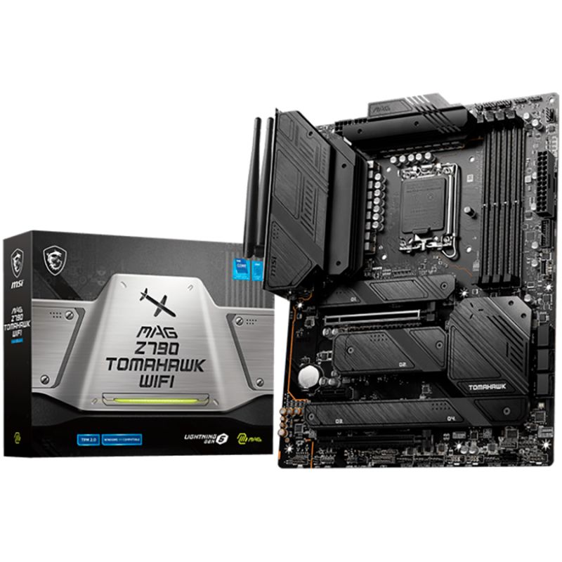 MSI Mainboard Desktop MAG Z790 TOMAHAWK WIFI (LGA 1700, 4x DDR5 max. 128GB, 2x PCI-E x16x16, 1x PCI-E x1, 4x M.2 4.0, 7x SATA, 4x USB 3.2 Ge