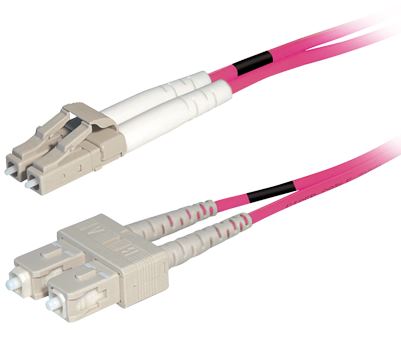 Transmedia Fibre optic MM OM4 Duplex Patch cable LC-SC 2m