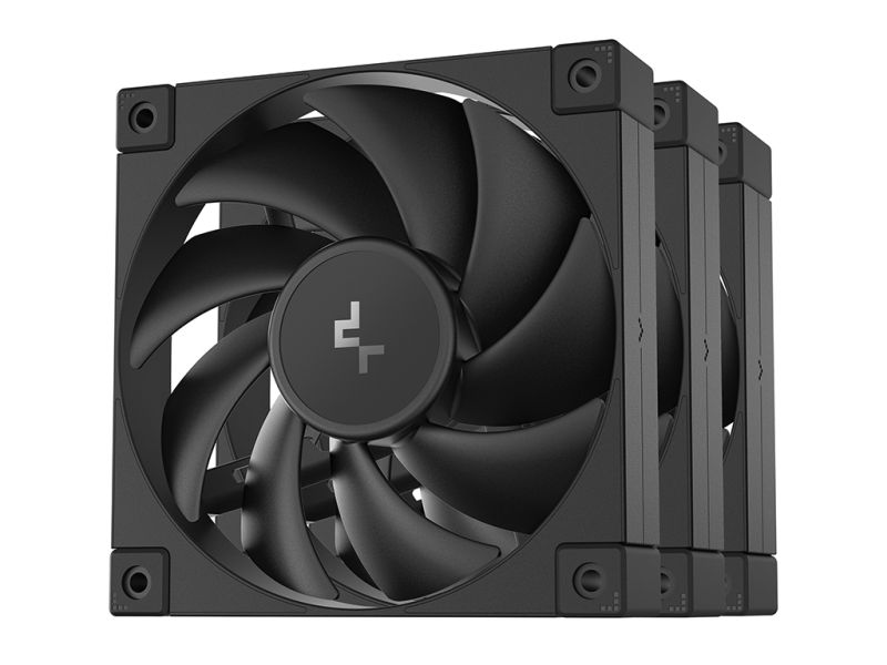 Fan DeepCool FD12 3-in-1, PWM, 120mm, 3 Pack, Black