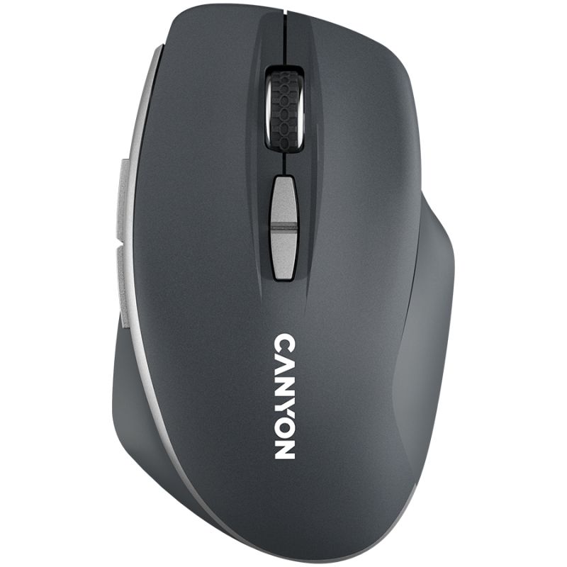 CANYON MW-21, 2.4 GHz Wireless mouse,with 7 buttons, DPI 800/1200/1600, Battery:AAA*2pcs,Dark gray72*117*41mm 0.075kg