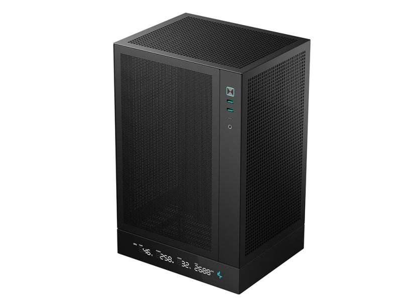 Case DeepCool CH179 Digital, Mini-ITX, LCD, Black