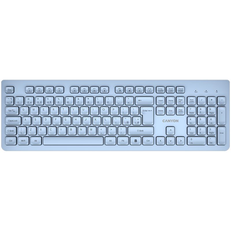 CANYON Keyboard HKB-W01 EN/AD AAA Wireless Blue