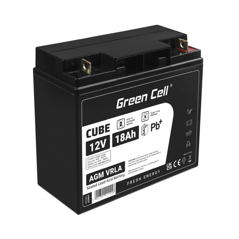 Green Cell (AGM09) baterija AGM 12V/18Ah