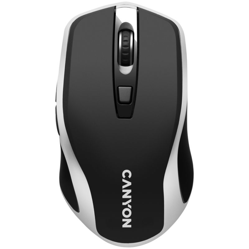 CANYON MW-19, 2.4GHz Wireless Rechargeable Mouse with Pixart sensor, 6keys, Silent switch for right/left keys,Add NTCDPI: 800/1200/1600, Max