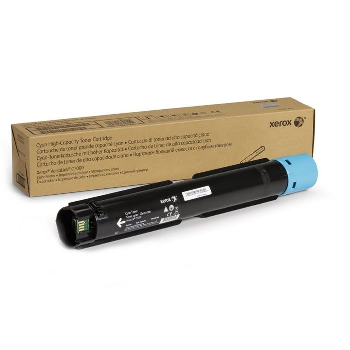 XEROX 106R03768 Cyan high capacity toner cartridge for C7000 for 8,000 pages of cyan toner