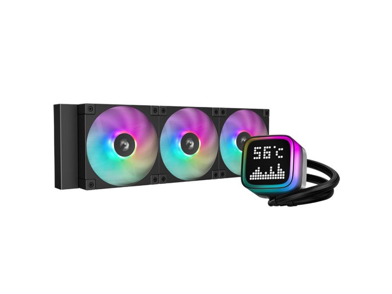 AIO Liquid Cooler DeepCool LP360, 360mm, Matrix, ARGB, Black