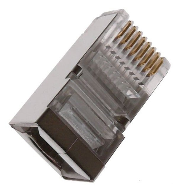 RJ45 Modular plug (8P8C) universal, CAT 5e, shielded, AWG 26-24, 100 pieces