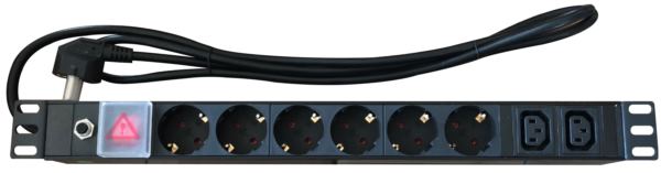 NaviaTec PDU (Power Distribution Unit) sa 6x Schuko 2x C13 priključaka, kabel Schuko, 19