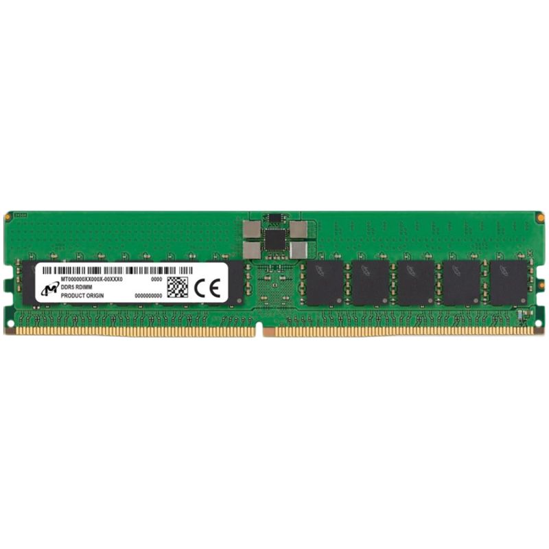 MICRON 64GB DDR5-6400 RDIMM 2Rx4 PC5-51200 CL52 1.1V/(12V ext.) ECC (Single)