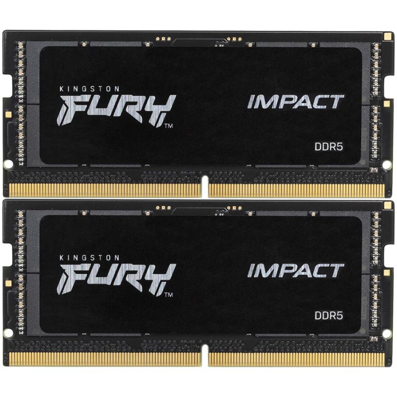Kingston DRAM 32GB 6400MT/s DDR5 CL38 SODIMM (Kit of 2) FURY Impact XMP