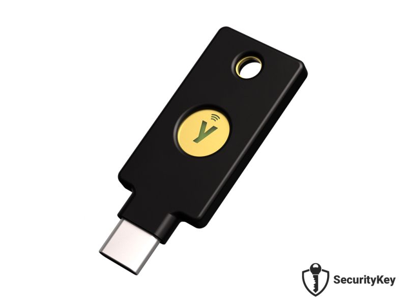 USB authenticator Yubico Security Key C NFC, FIDO2 U2F, USB-C, black