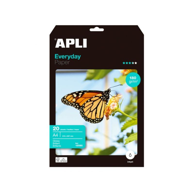 Papir photo Apli A4 210x297mm everyday 180g 20L 12080