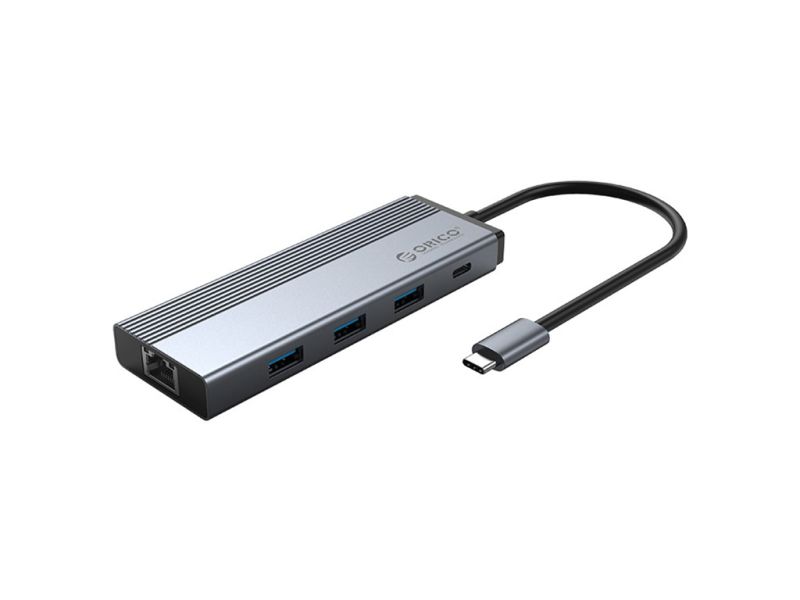 Docking station USB-C, 5 in 1, 3x USB 3.0, RJ45, USB-C PD 100W, ORICO