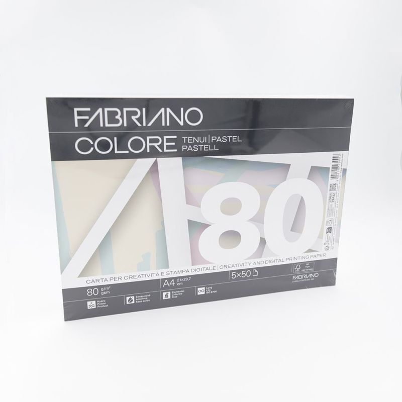 Papir Fabriano Colore A4/80g miješani pastel 250L 19100811