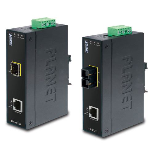 Planet Slim Industrial 100Base TX to FX Media Converter