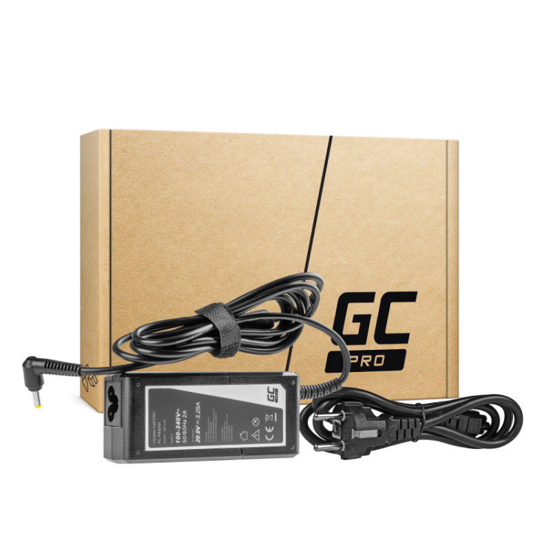 Green Cell PRO (AD123P) AC adapter 65W/20V 3.25A / 4.0mm-1.7mm, za Lenovo