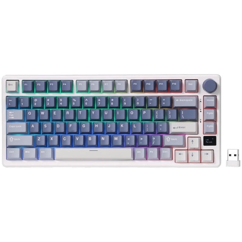 ROYAL KLUDGE RK-M75 Ocean Blue Gaming Keyboard K Sliver switch