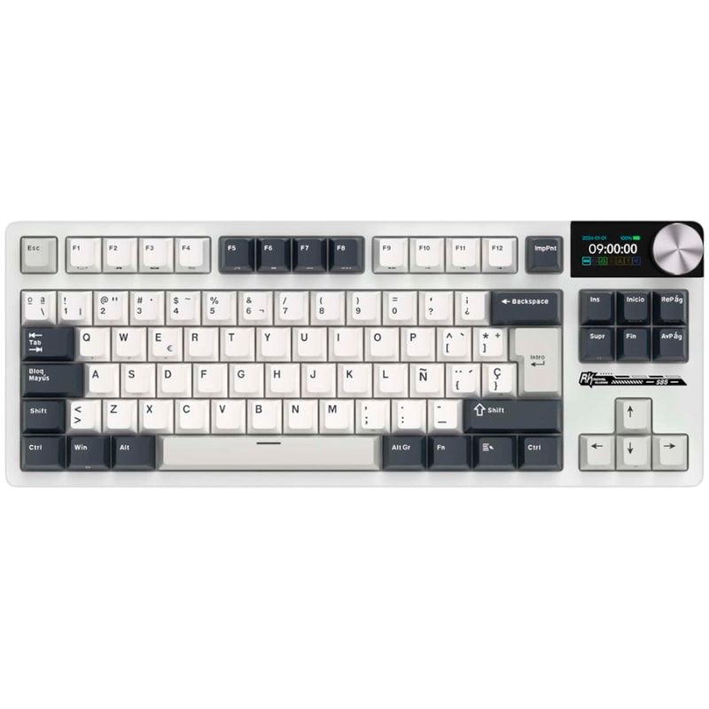 ROYAL KLUDGE RK S85 White Night Gaming Keyboard Cloud switch