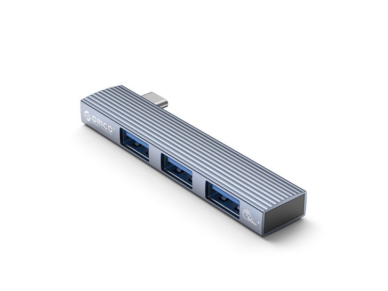 USB-C hub 3-port, 1x USB 3.0, 2x USB 2.0, ALU, gray, ORICO AH-W13