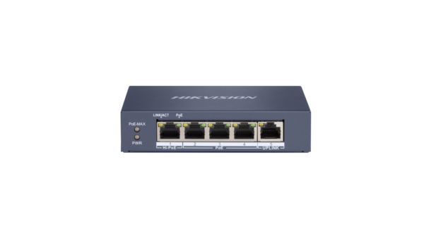 HikVision 4-Port GbE RJ45 PoE (60W) 1 GbE RJ45 Unmanaged Switch