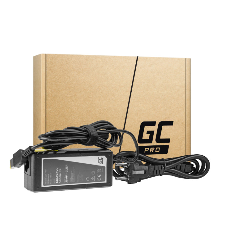 Green Cell (AD38AP) AC adapter 65W Slim Tip, 20V/3.25A za Lenovo B50-80 G50 G50-30 V130-15IKB V310-15IKB IdeaPad S500 ThinkPad S540