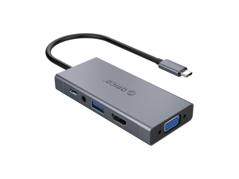 Docking station USB-C, 5 in 1, USB 3.0, HDMI, VGA, audio, PD 60W, ORICO MC-U501P