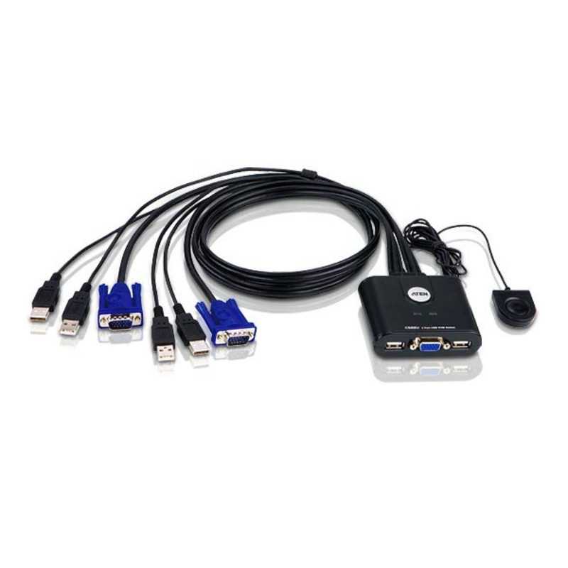 Aten 2-port USB VGA KVM Switch sa kablovima (CS22U)