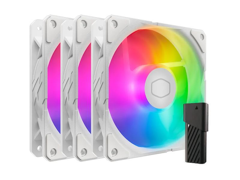 Fan Cooler Master SickleFlow Edge 120 ARGB White Edition, PWM 120mm, 3-Pack
