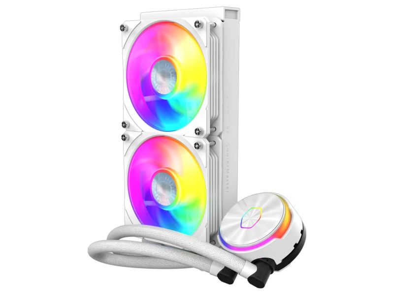 AIO Liquid Cooler Cooler Master MasterLiquid PL240 Flux, 240mm, ARGB, White