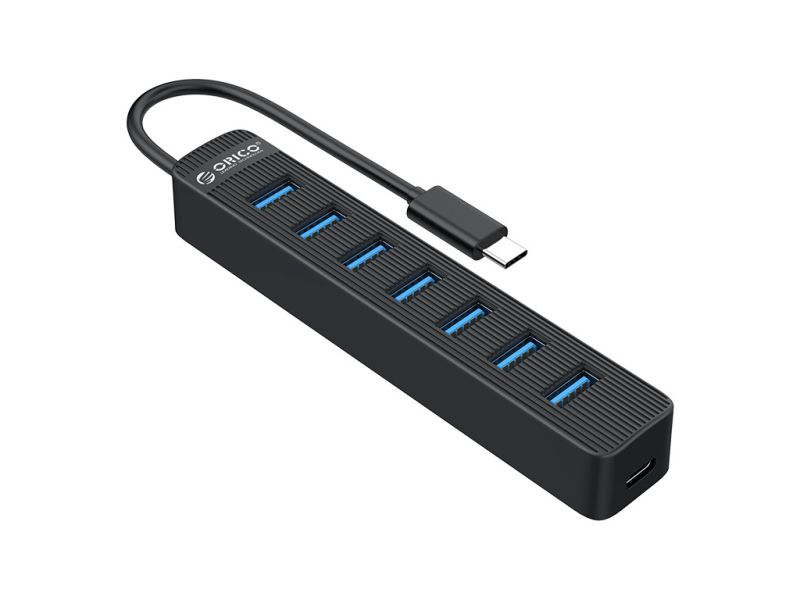 USB-C hub 7-port, USB 3.0, 0,15m, black, ORICO TWC3-7A