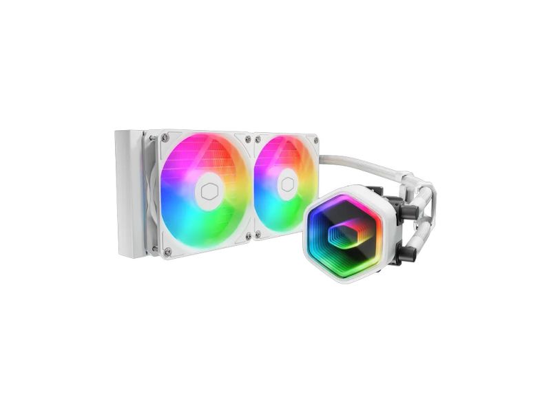 AIO Liquid Cooler MasterLiquid 240 Core II, 240mm, ARGB, Cooler Master, White