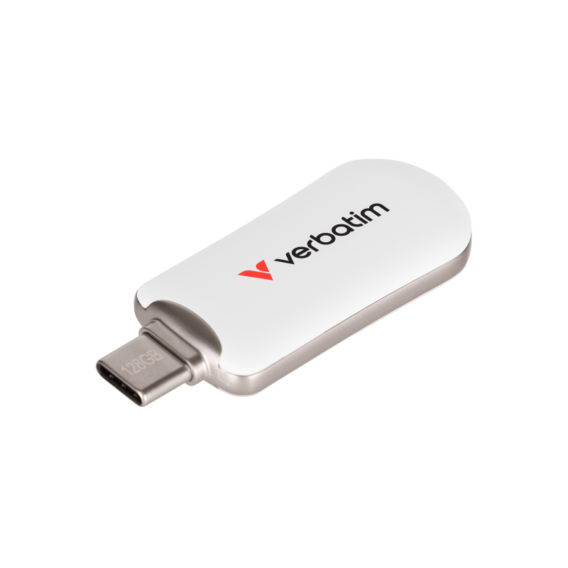 Verbatim Plectra USB-C Flash Drive 128GB, USB 3.2 Gen1, do 100MB/s, bijeli